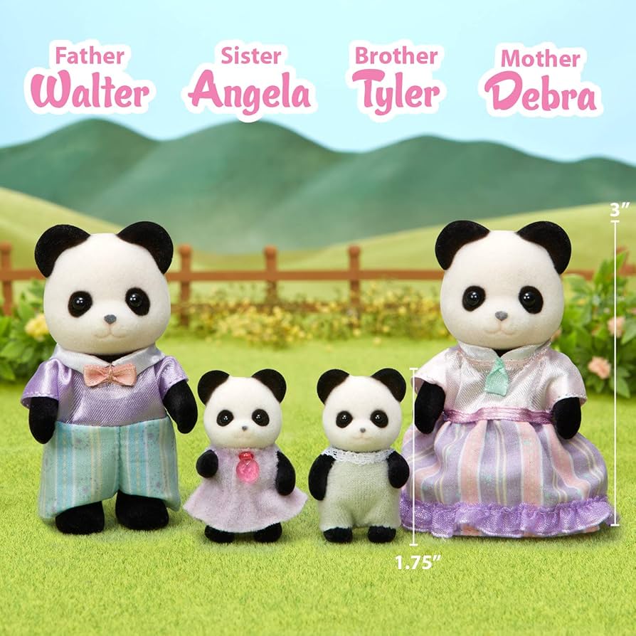 CC1940 - BL POOKIE PANDA FAMILY CALICO CRITTERS