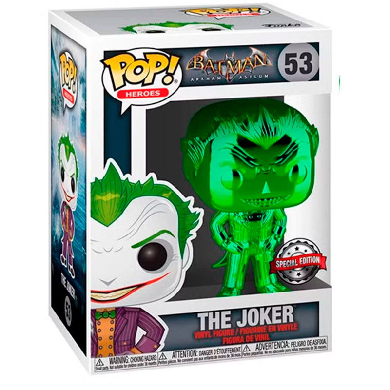53.- POP! HEROES - The Joker (Arkham Asylum) (Green Chrome) (EXCL. TO SE)