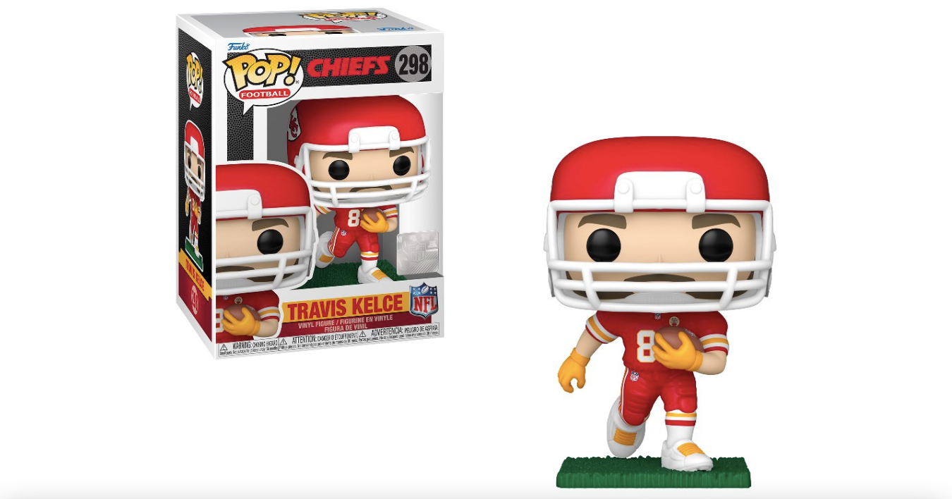 298.- POP! FOOTBALL - Travis Kelce (Running) (Red and White Uniform)