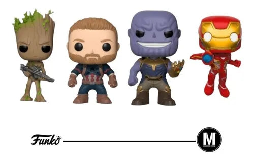 00.- POP! MARVEL - Iron Man, Captain America, Thanos & Groot (4 - pack) (EXCL. TO S.E.)