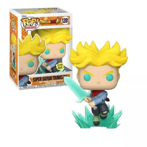 1281 .- POP! ANIMATION - SUPER SAIYAN TRUNKS W/SWORD "GITD" (S.E.)