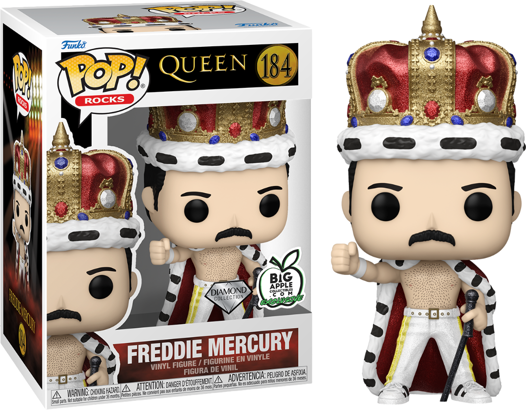 184.- POP! ROCKS - freddie Mercury King (diamond Glitter) (EXCL. TO BIG APPLE)