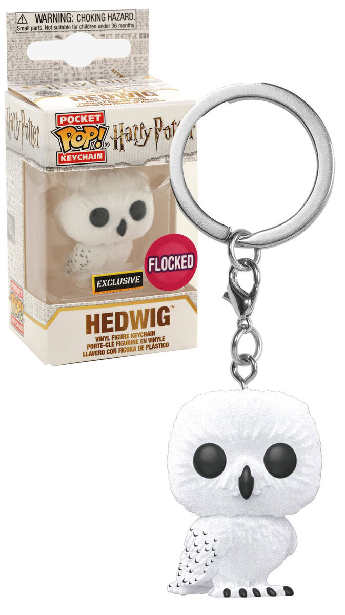 POP! KEYCHAIN HARRY POTTER -Hedwig (Flocked)