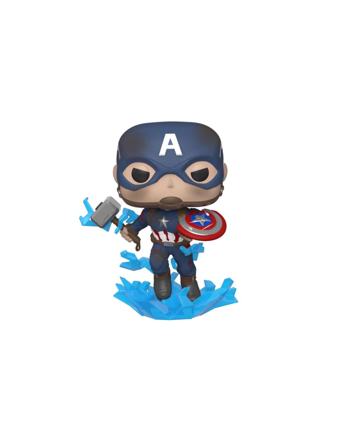 573.- POP! MARVEL - Captain America (with Electrified Mjolnir and Broken Shield)