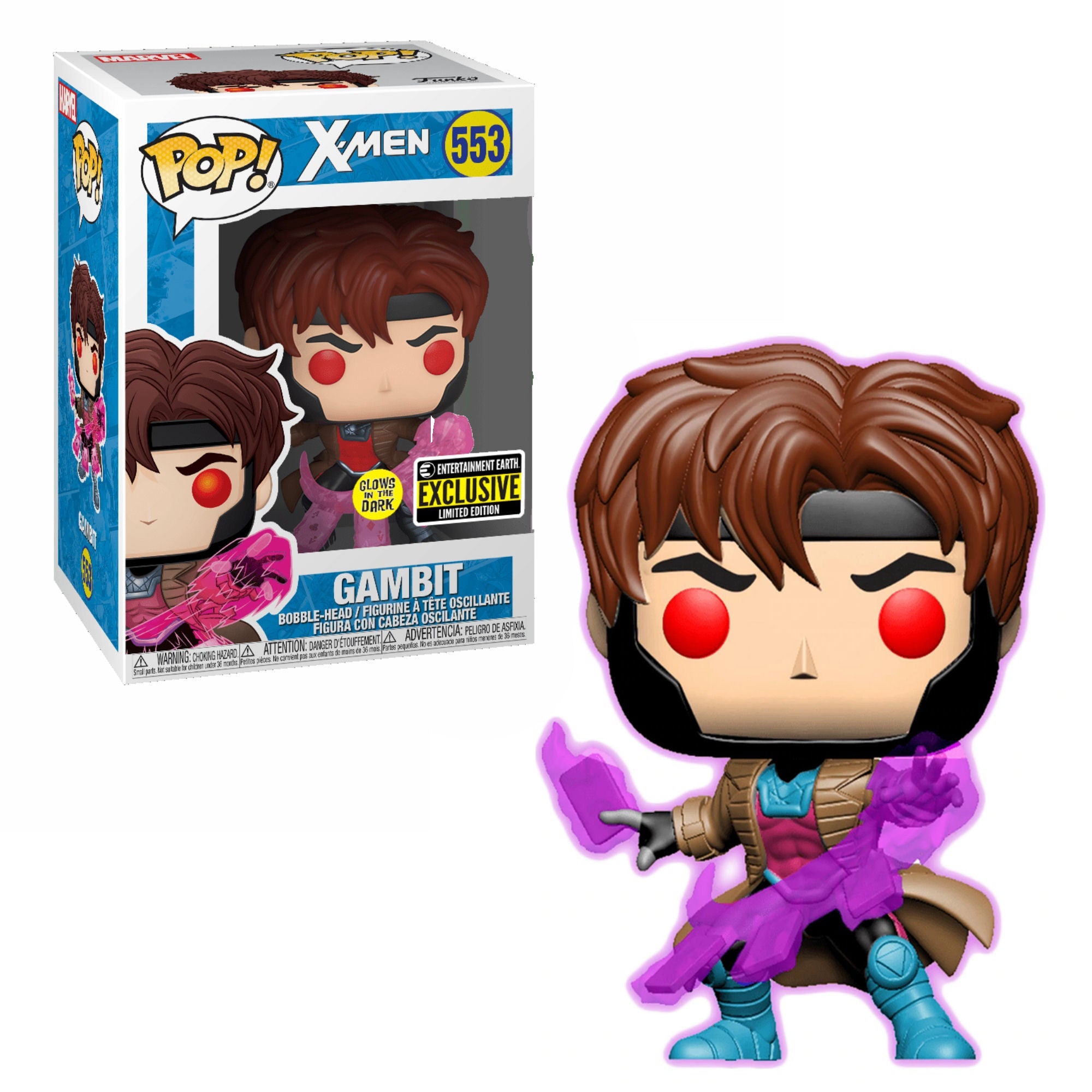 553.- POP! MARVEL - Gambit (Glow in the Dark) (EXCL TO ENTERTAINMENT EARTH)