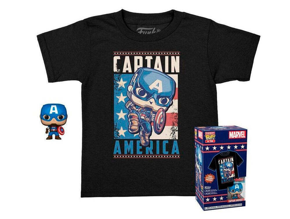 FUNKO POP! Pocket POP! & Tee - Marvel - Captain America (L)