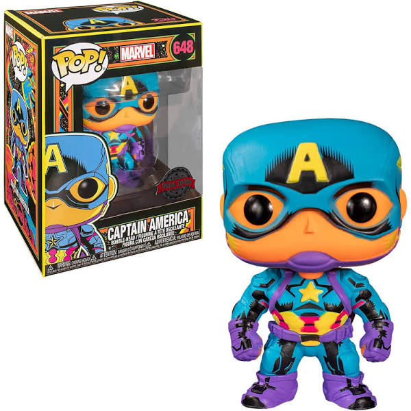 648.- POP! MARVEL - Captain America (Black Light) (EXCL. TO SE)